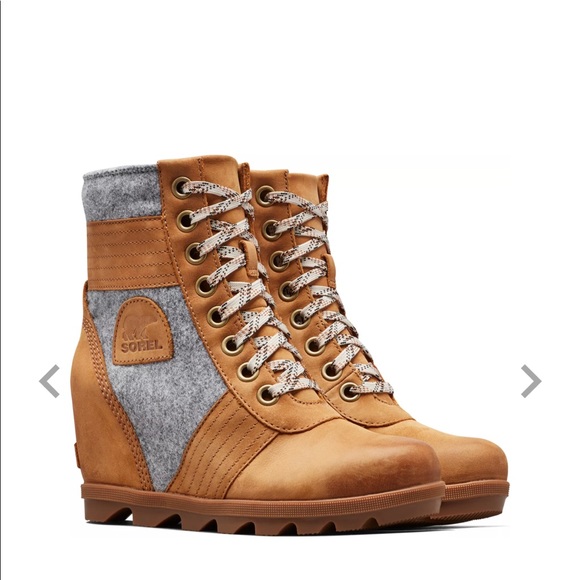 SOREL WOMEN’S LEXIE WEDGE FELT CASUAL Boot Size: - Picture 5 of 8